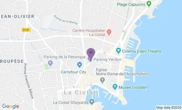 Localisation LCL Agence de La Ciotat