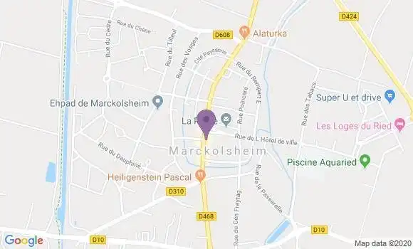 Localisation Crédit Agricole Agence de Marckolsheim