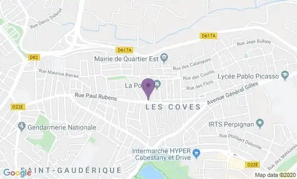 Localisation LCL Agence de Perpignan Las Cobas