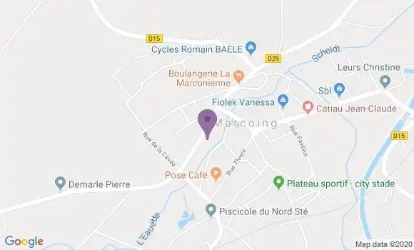 Localisation Crédit Agricole Agence de Marcoing