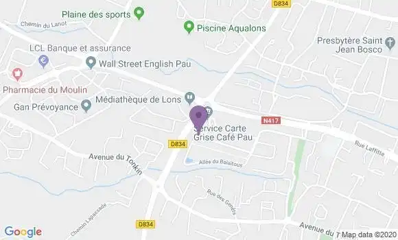 Localisation Crédit Agricole Agence de Lons Médiathèque