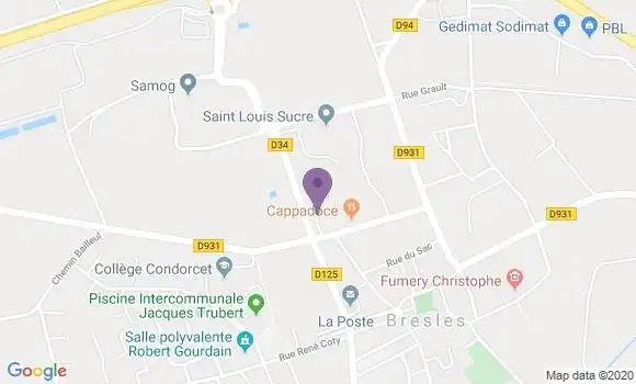 Localisation Crédit Agricole Agence de Bresles