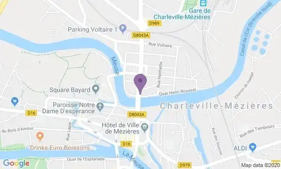 Localisation Crédit Agricole Agence de Charleville Mézières Arches