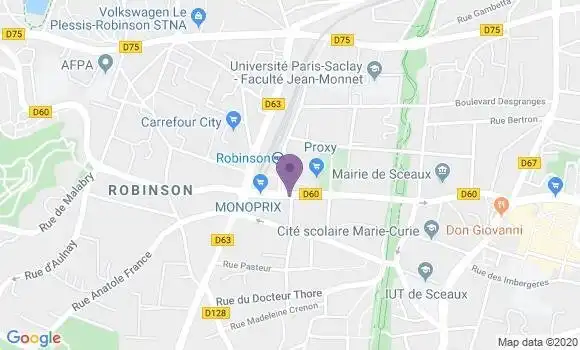 Localisation LCL Agence de Sceaux Robinson