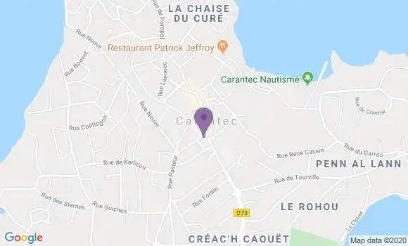 Localisation Crédit Agricole Agence de Carantec