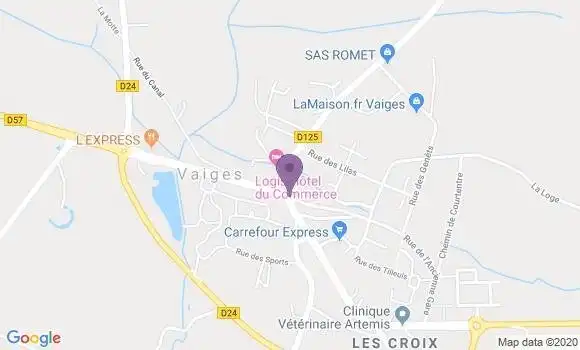 Localisation Crédit Agricole Agence de Vaiges