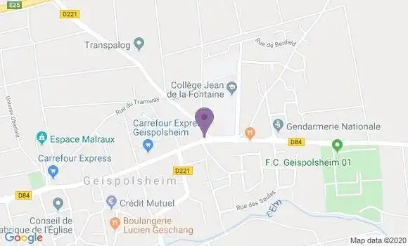 Localisation Crédit Agricole Agence de Geispolsheim