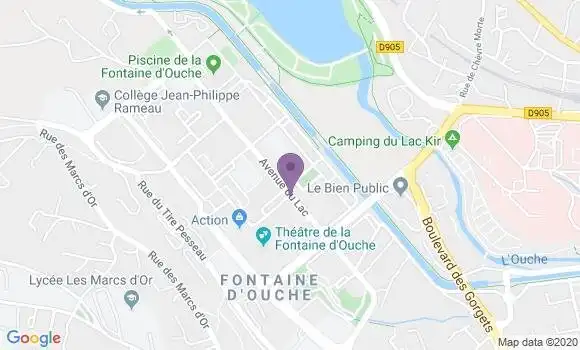 Localisation LCL Agence de Dijon Lac Kir