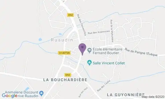 Localisation Crédit Agricole Agence de Ruaudin