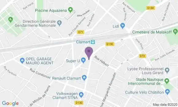 Localisation Crédit Agricole Agence de Clamart Gare