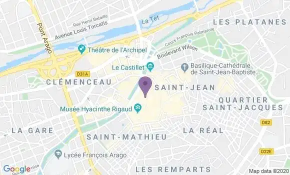 Localisation Crédit Agricole Agence de Perpignan la Loge