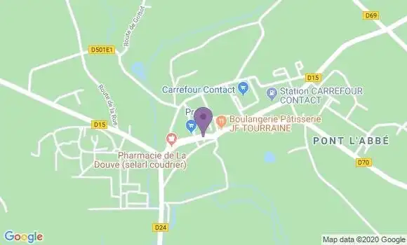 Localisation Crédit Agricole Agence de Picauville