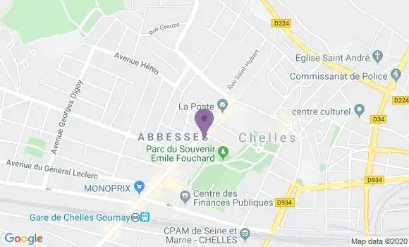 Localisation Crédit Agricole Agence de Chelles Résistance
