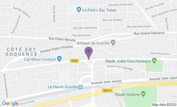 Localisation Crédit Agricole Agence de Le Havre Graville