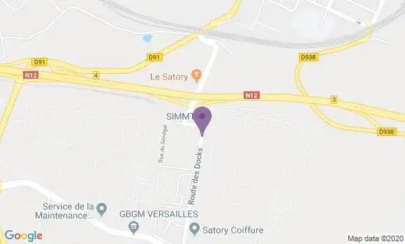 Localisation LCL Agence de Versailles Satory