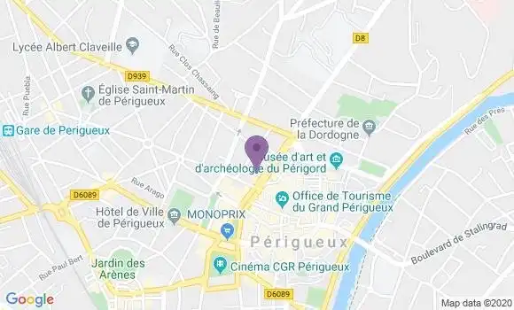 Localisation Crédit Agricole Agence de Périgueux Montaigne