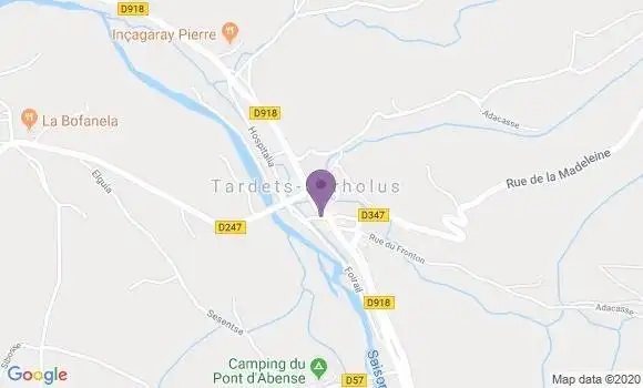 Localisation Crédit Agricole Agence de Tardets Sorholus