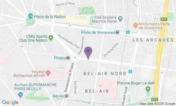 Localisation LCL Agence de Paris Bel Air