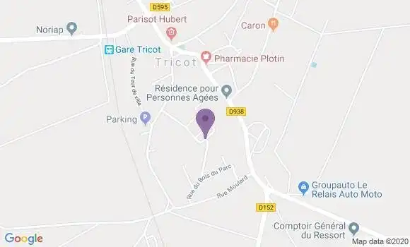 Localisation Crédit Agricole Agence de Maignelay