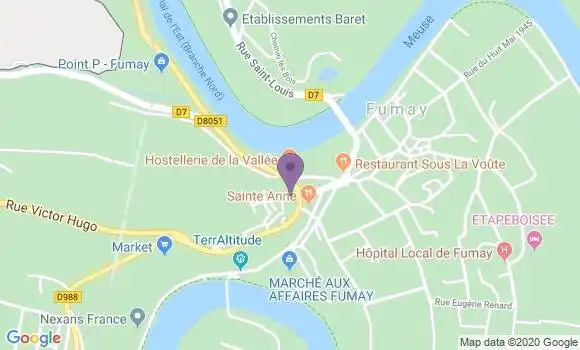 Localisation Crédit Agricole Agence de Fumay