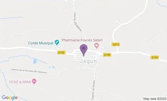 Localisation Crédit Agricole Agence de Jegun