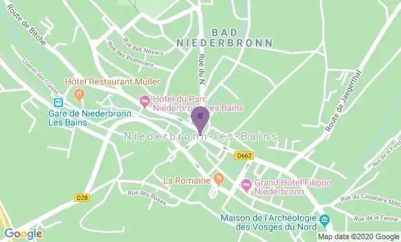 Localisation Crédit Agricole Agence de Niederbronn les Bains