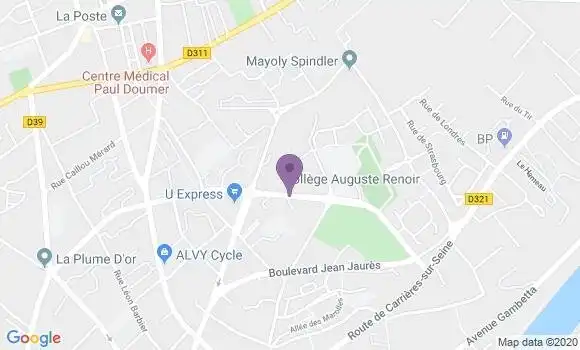 Localisation LCL Agence de Chatou Hauts Chatou