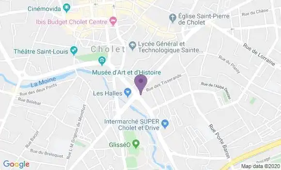 Localisation Crédit Agricole Agence de Cholet Victoire