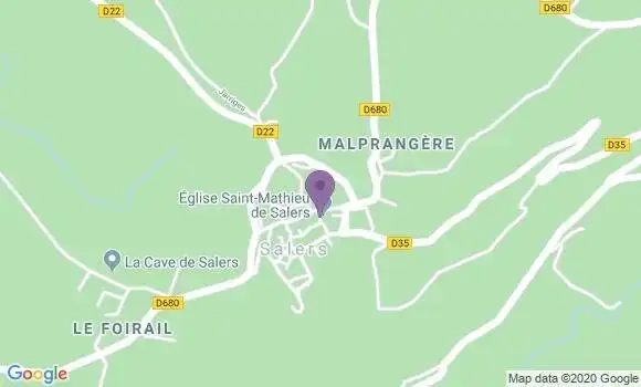 Localisation Crédit Agricole Agence de Salers