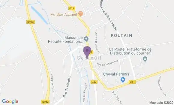 Localisation Crédit Agricole Agence de Septeuil