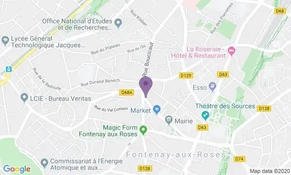 Localisation LCL Agence de Fontenay aux Roses