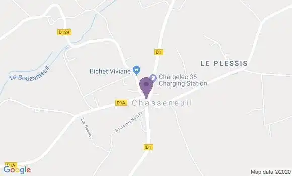 Localisation Crédit Agricole Agence de Chasseneuil