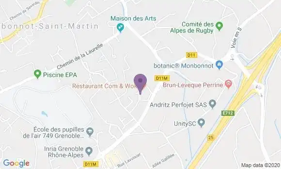 Localisation Crédit Agricole Agence de Montbonnot Saint Martin