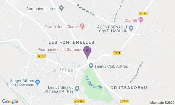 Localisation Crédit Agricole Agence de Prahecq