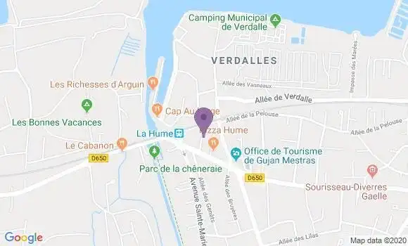 Localisation Crédit Agricole Agence de Gujan Mestras La Hume