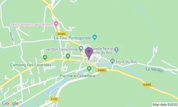Localisation Crédit Agricole Agence de Castellane