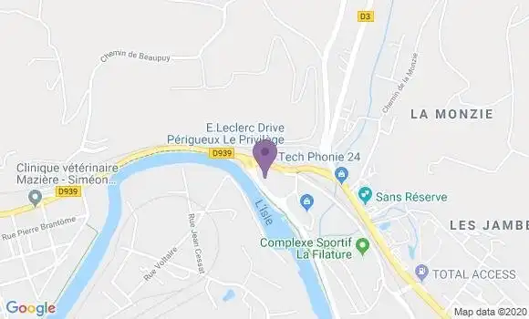 Localisation Crédit Agricole Agence de Périgueux Privilège