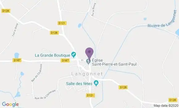 Localisation Crédit Agricole Agence de Langonnet