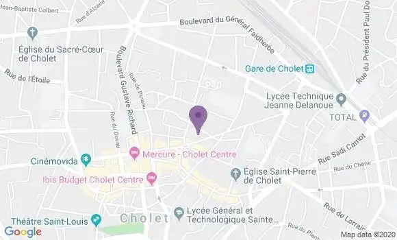 Localisation LCL Agence de Cholet