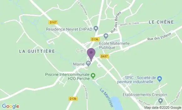 Localisation Crédit Agricole Agence de Ceton