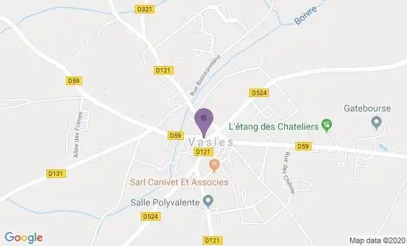 Localisation Crédit Agricole Agence de Vasles