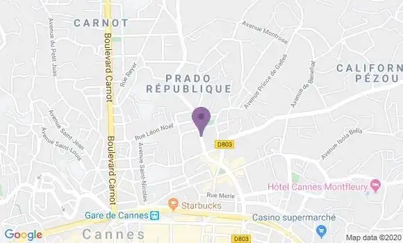 Localisation Crédit Agricole Agence de Cannes République