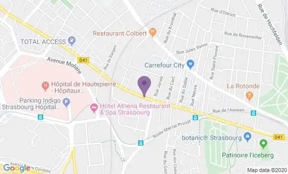 Localisation LCL Agence de Strasbourg Cronenbourg