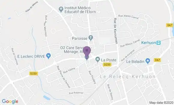 Localisation Crédit Agricole Agence de Le Relecq Kerhuon