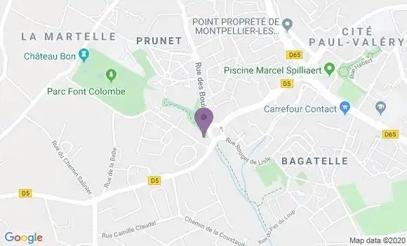 Localisation Crédit Agricole Agence de Montpellier Village