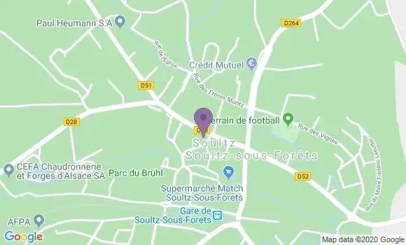 Localisation Crédit Agricole Agence de Soultz sous Forêts
