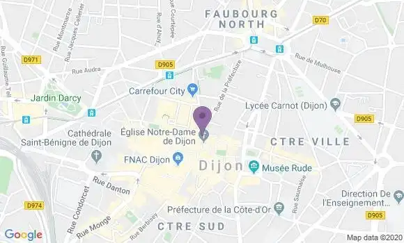 Localisation Crédit Agricole Agence de Dijon Notre Dame