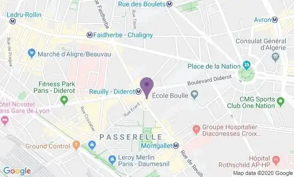Localisation Crédit Agricole Agence de Paris Reuilly Diderot