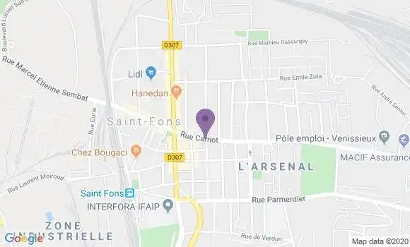 Localisation LCL Agence de Saint Fons