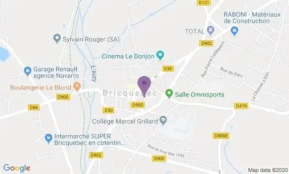 Localisation Crédit Agricole Agence de Bricquebec